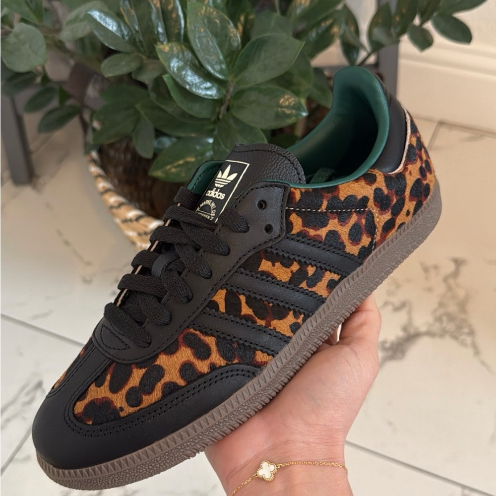 Adidas Samba Green Leopard